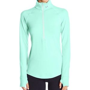 Turquoise mock neck zip up Under Amour cold gear
